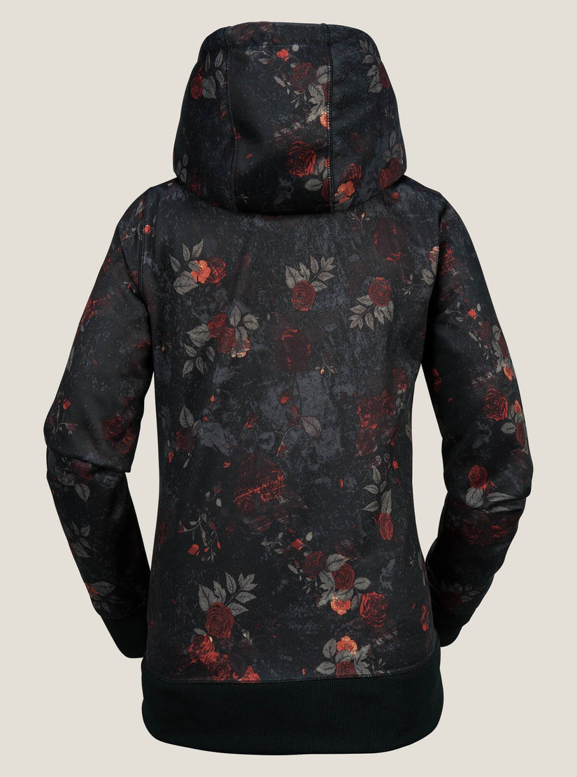 Vitro Fleece - Black Floral Print