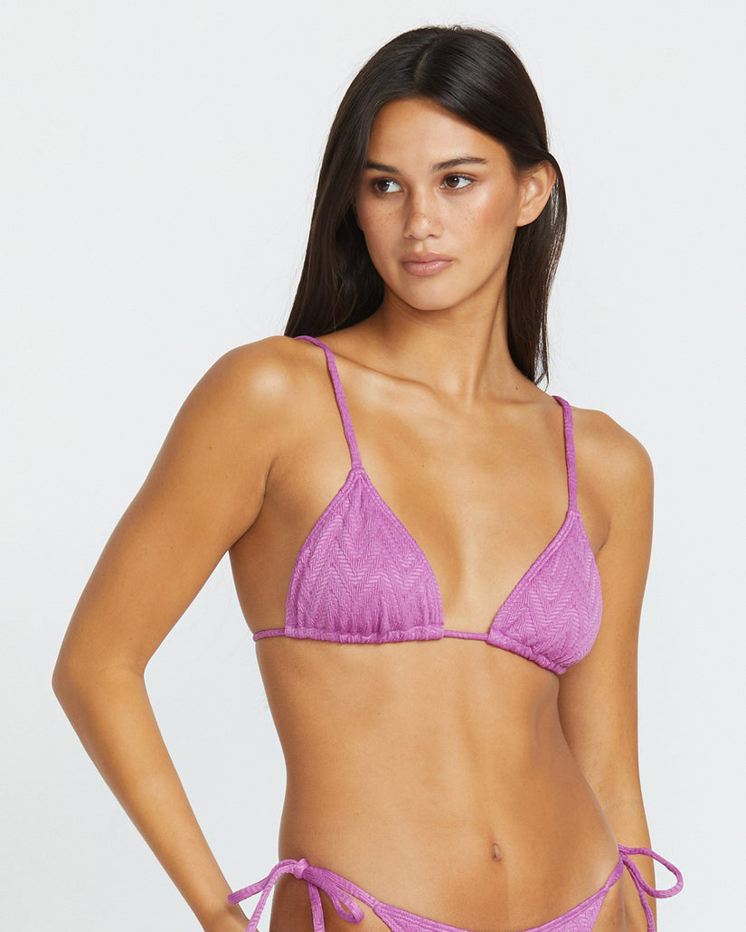 Top de bikini triángulo V Baby Slide - IRIS PURPLE