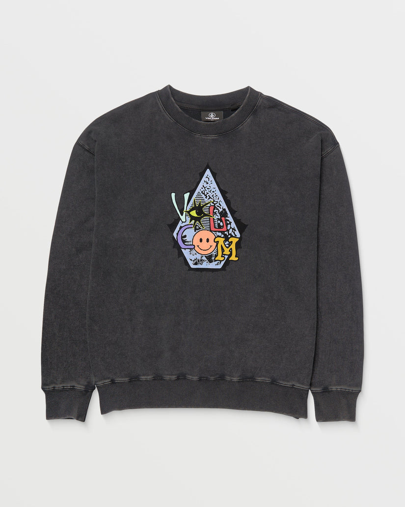 Sudadera Psychosis - WASHED BLACK - (NIÑOS)