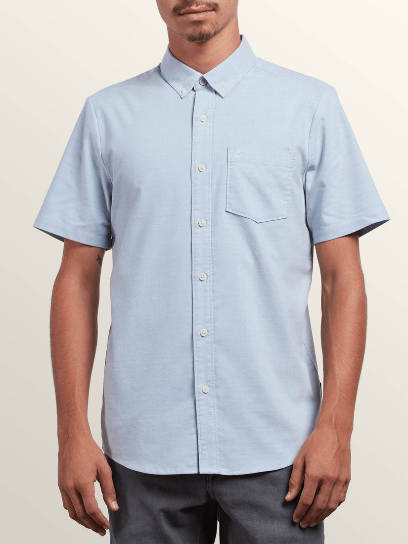 Everett Oxford Short Sleeve Shirt - Wrecked Indigo