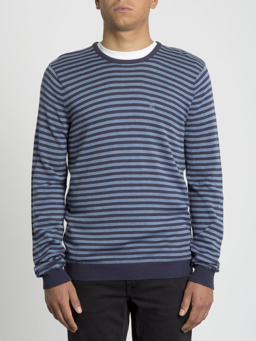 Uperstand Stripe Sweater - Navy (A0731905_NVY) [F]