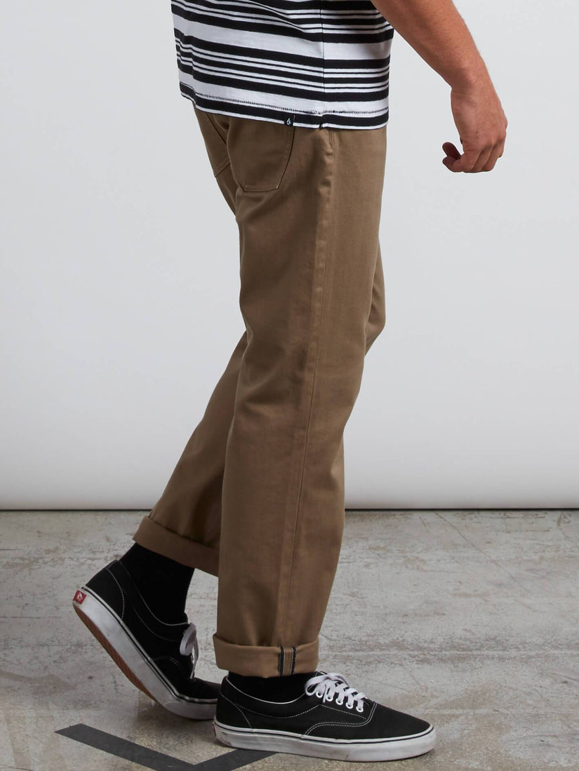Vorta 5 Pocket Slub Slim Fit Jeans - Grain