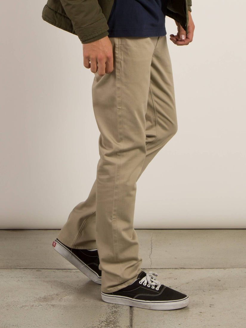 Vorta 5 Pocket Slub Slim Fit Jeans - Khaki
