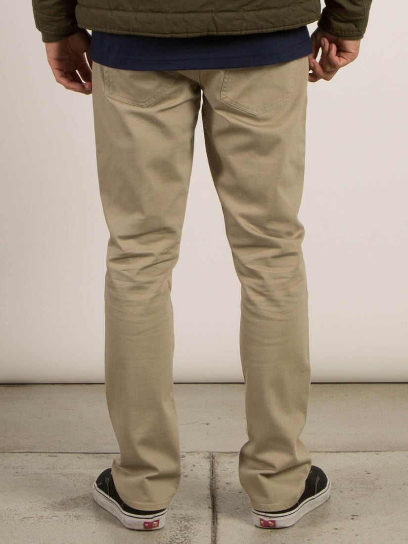 Vorta 5 Pocket Slub Slim Fit Jeans - Khaki