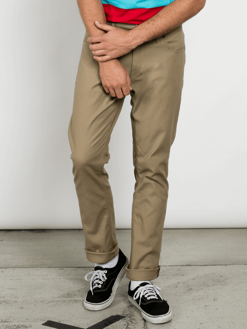 Burger X Volcom 5 Pocket Jeans - Khaki