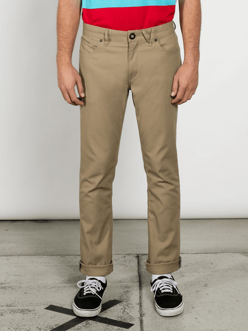 Burger X Volcom 5 Pocket Jeans - Khaki