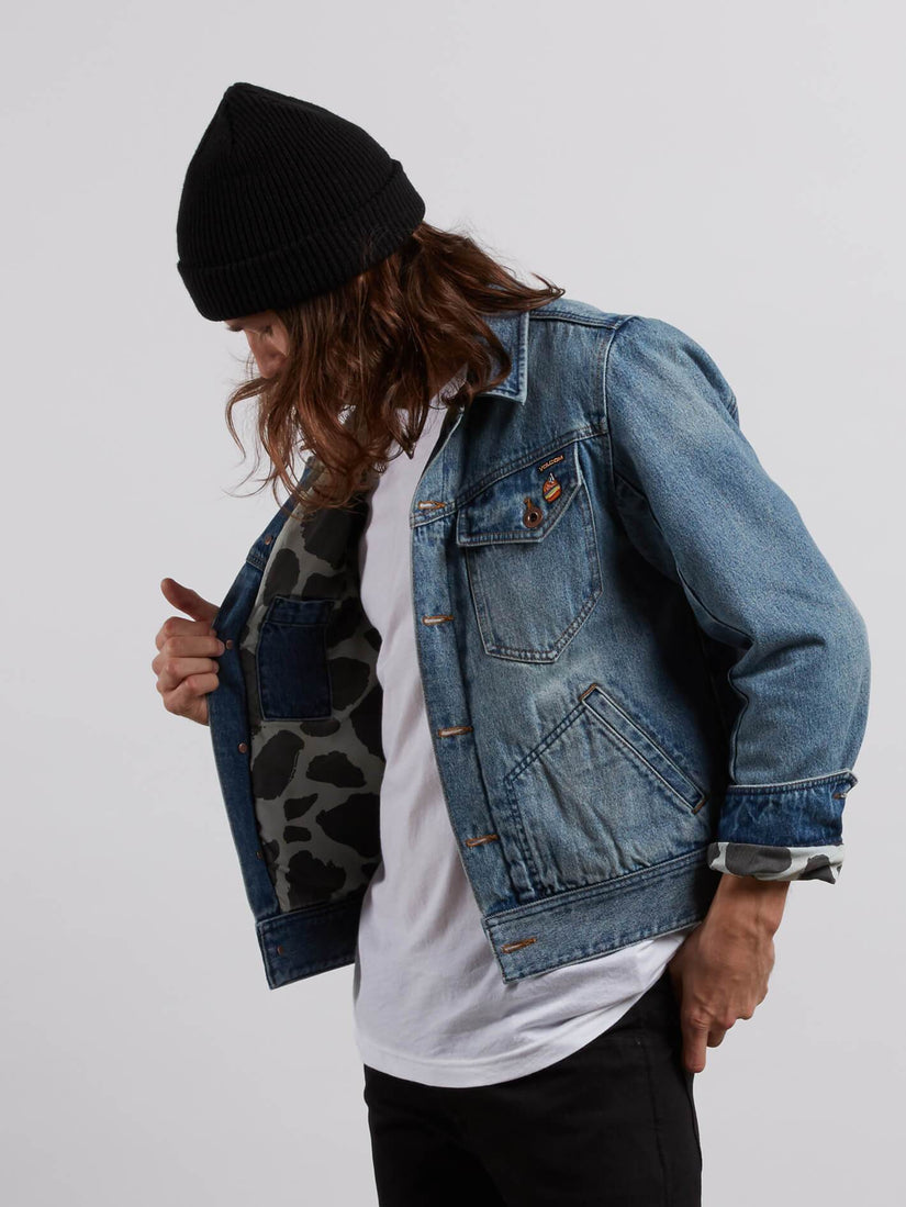 Burger X Volcom Jacket - Wrecked Indigo