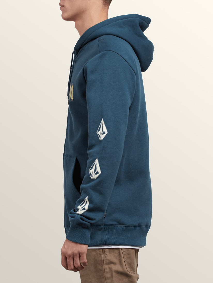 Supply Stone Zip Sweaters - Navy Green