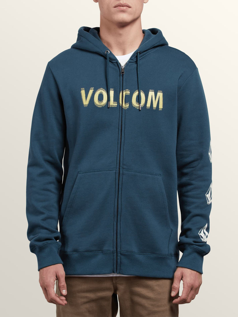 Supply Stone Zip Sweaters - Navy Green