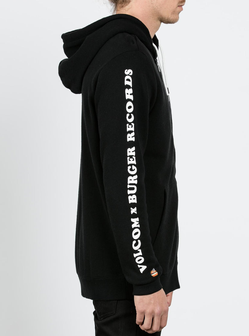 Burger X Volcom Zip Hoodie - Black