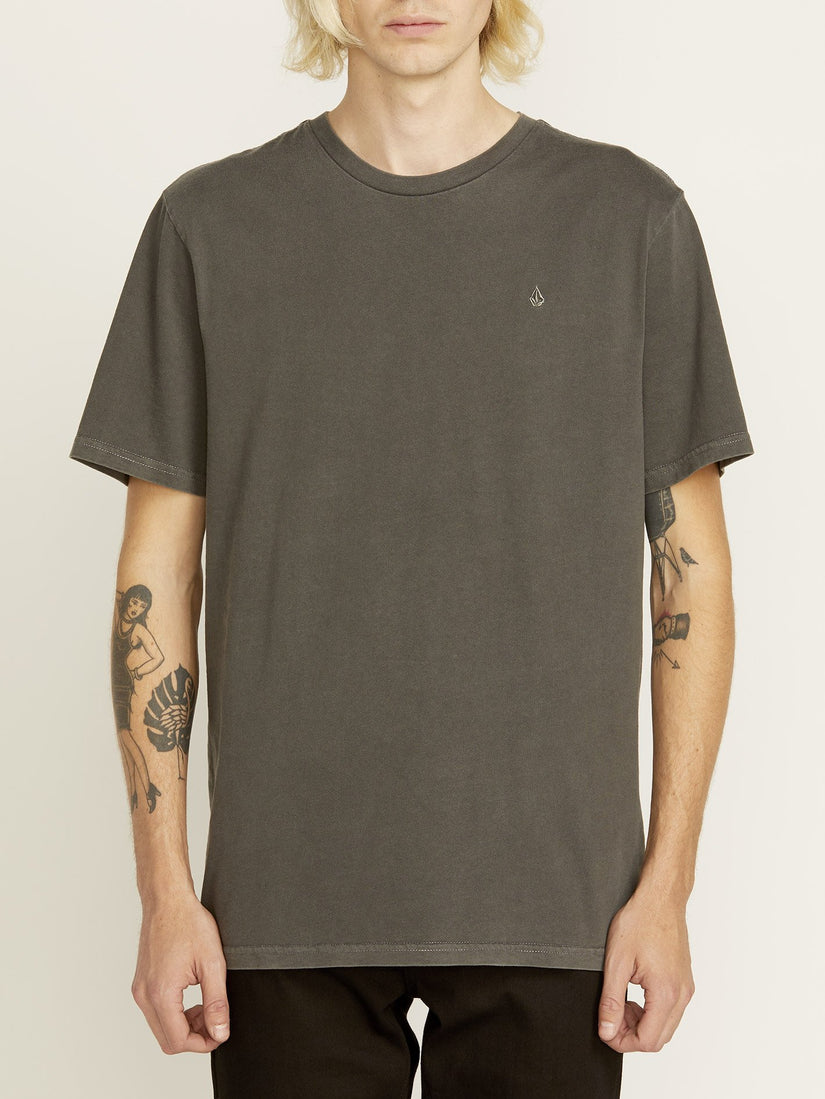 Solid Stone Emb T-shirt - Black (A5211906_BLK) [F]
