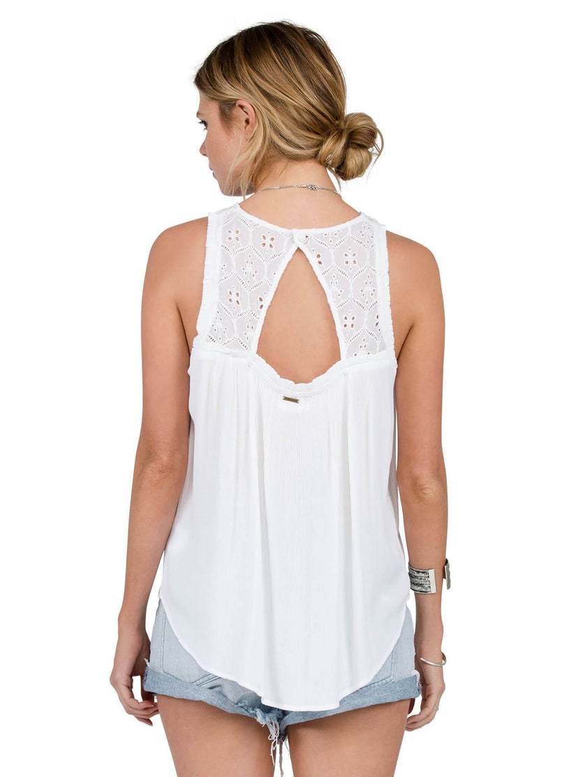 Sunset Path Tank - White