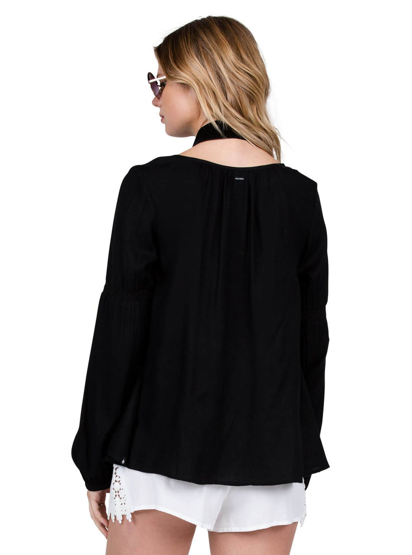 Ethos Long Sleeve Top - Black