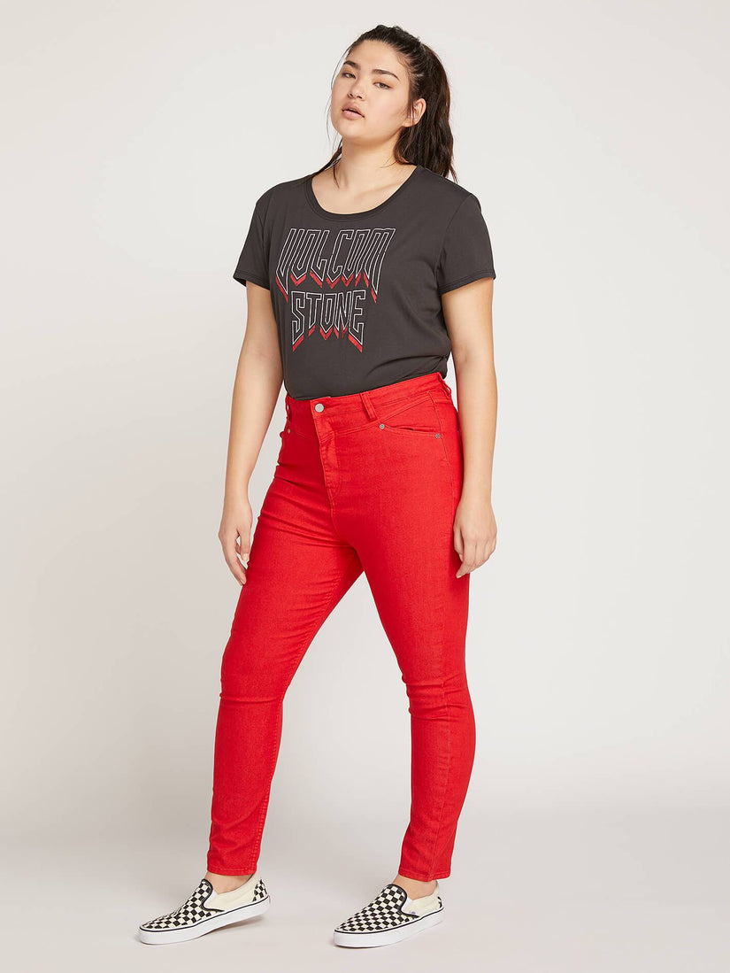 Gmj High Rise Jean  - Red