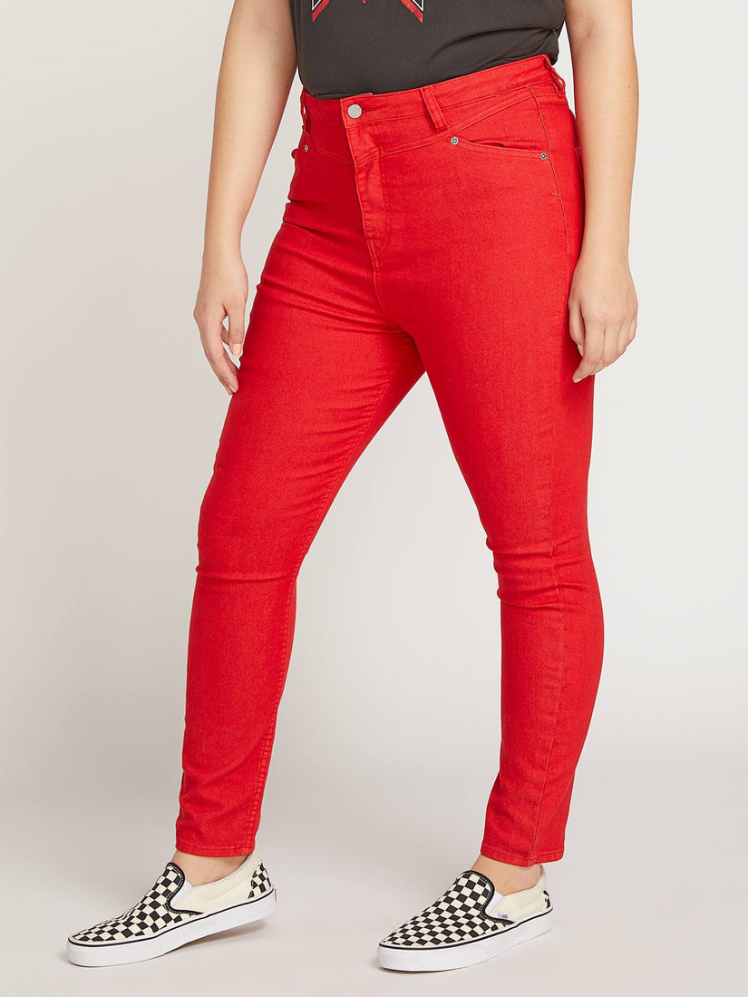 Gmj High Rise Jean  - Red