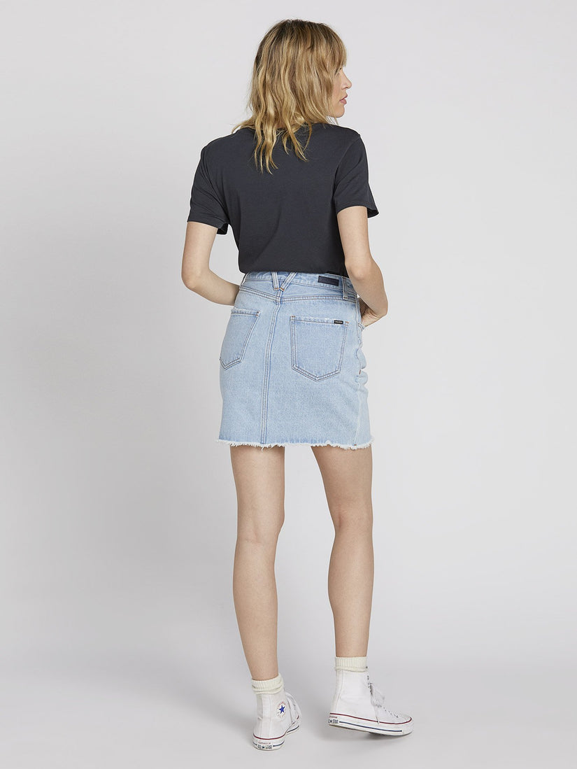 Stoned Mini Skirt - Used Blue (B1931975_UDB) [B]