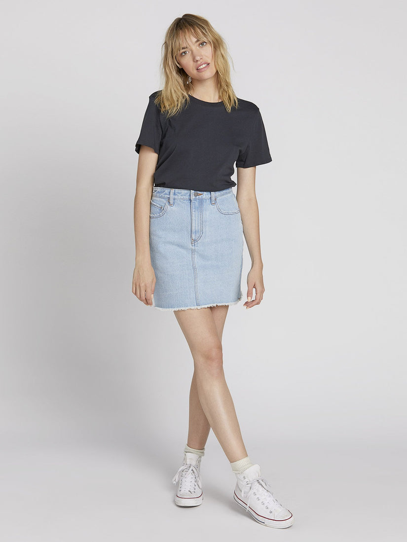 Stoned Mini Skirt - Used Blue (B1931975_UDB) [F]