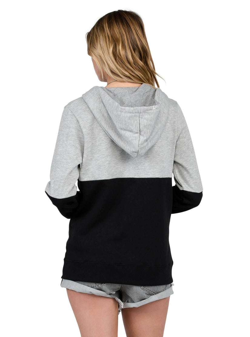 Lived In Color Blocked Zip Hoody - Heather Grey