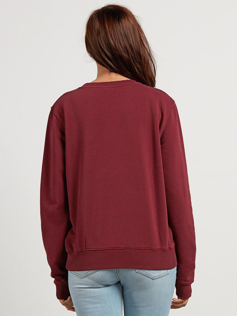 Sound Check Fleece Sweater - Burgundy