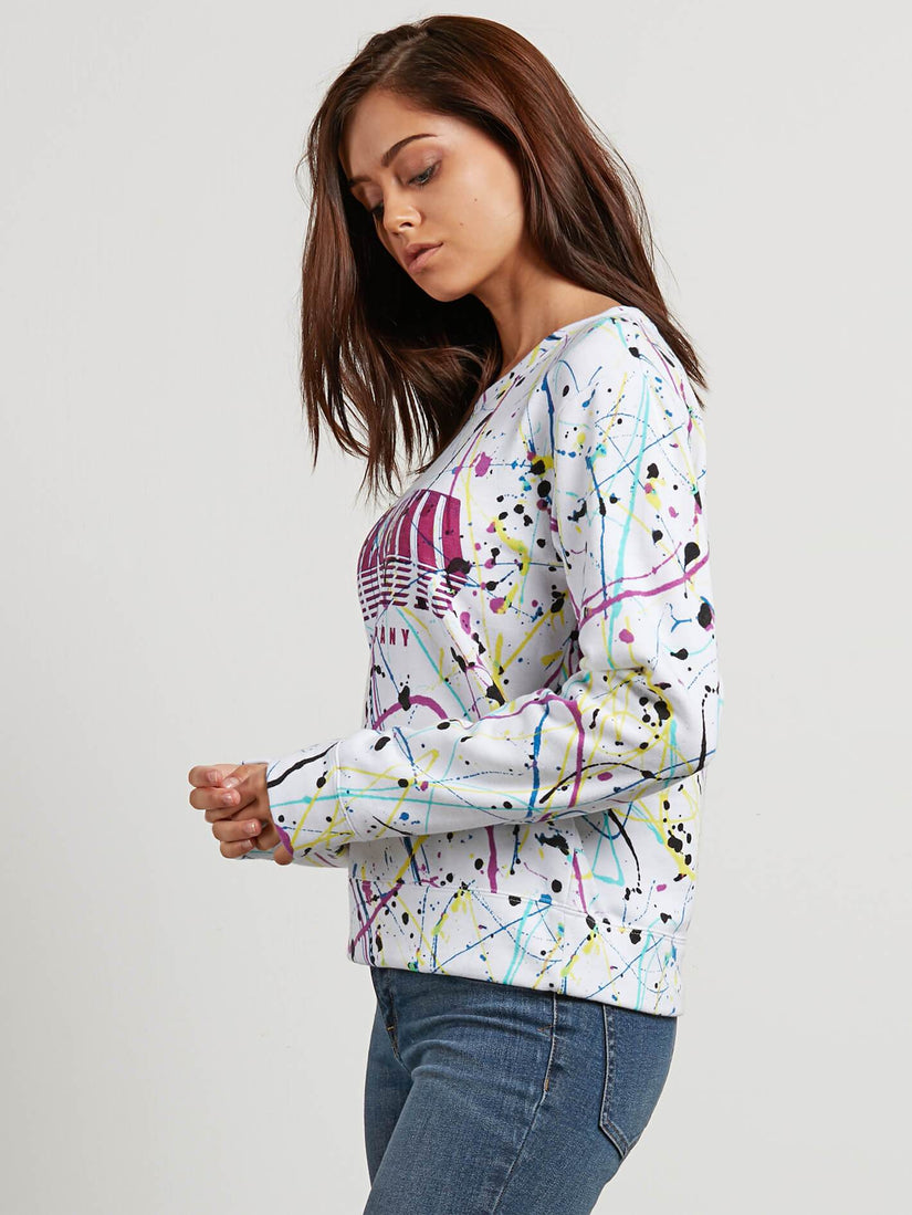 Splat Dat Sweater - White