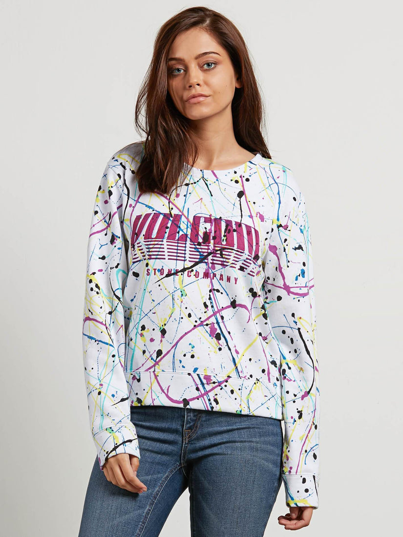 Splat Dat Sweater - White