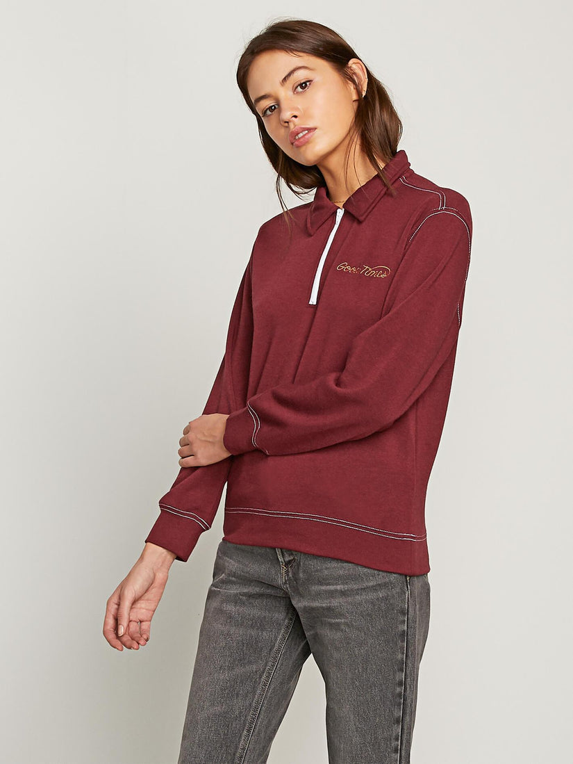 Stoney Sorority Zip Sweatshirt - Zinfandel