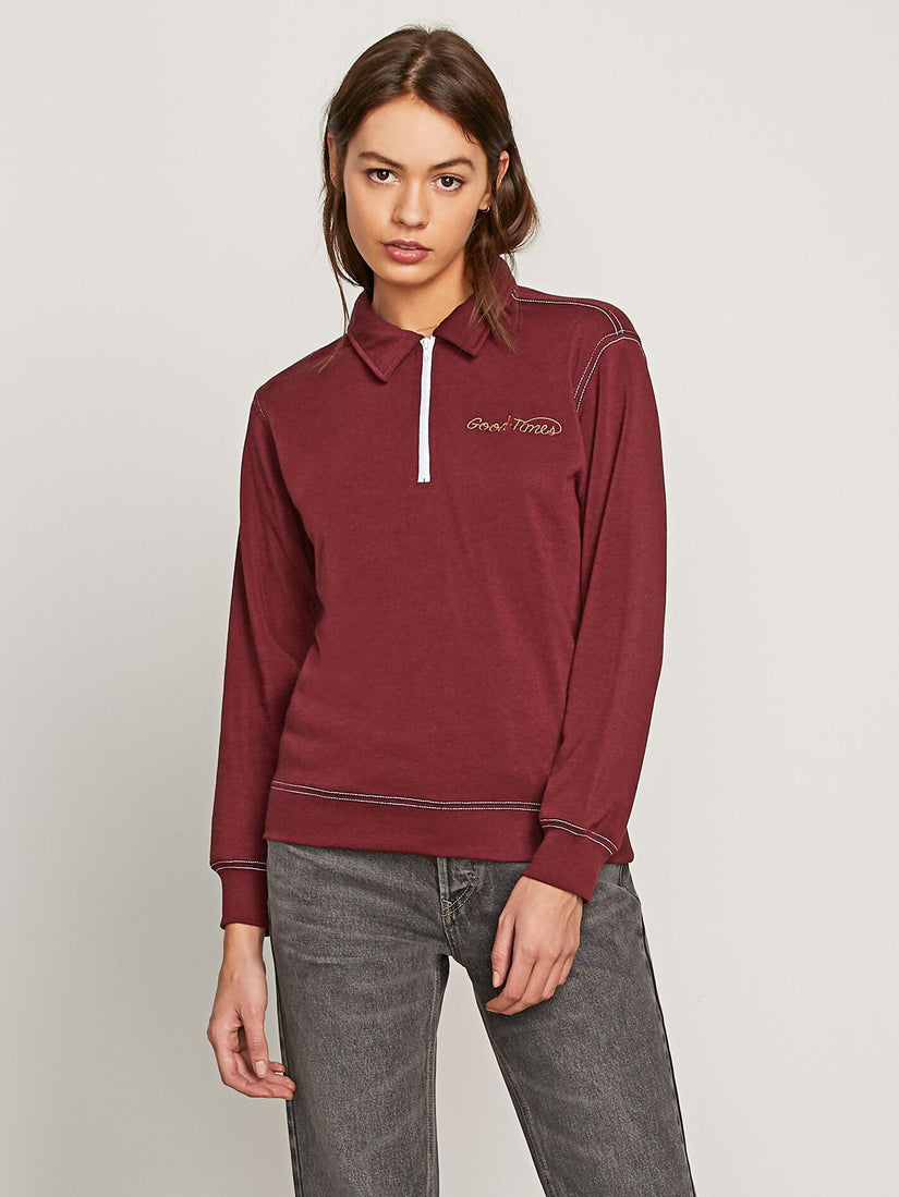 Stoney Sorority Zip Sweatshirt - Zinfandel