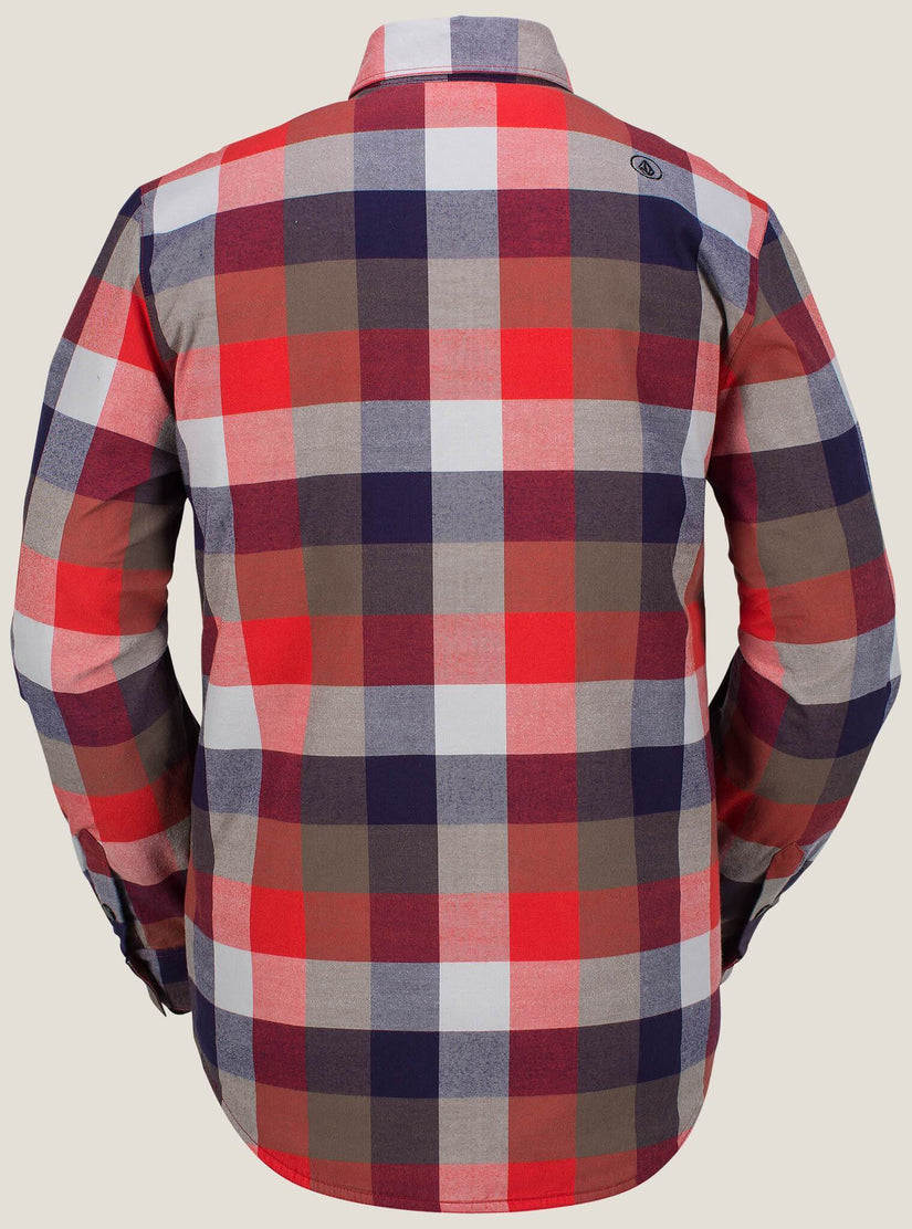 Simons Insulated Flannel - Fire Red