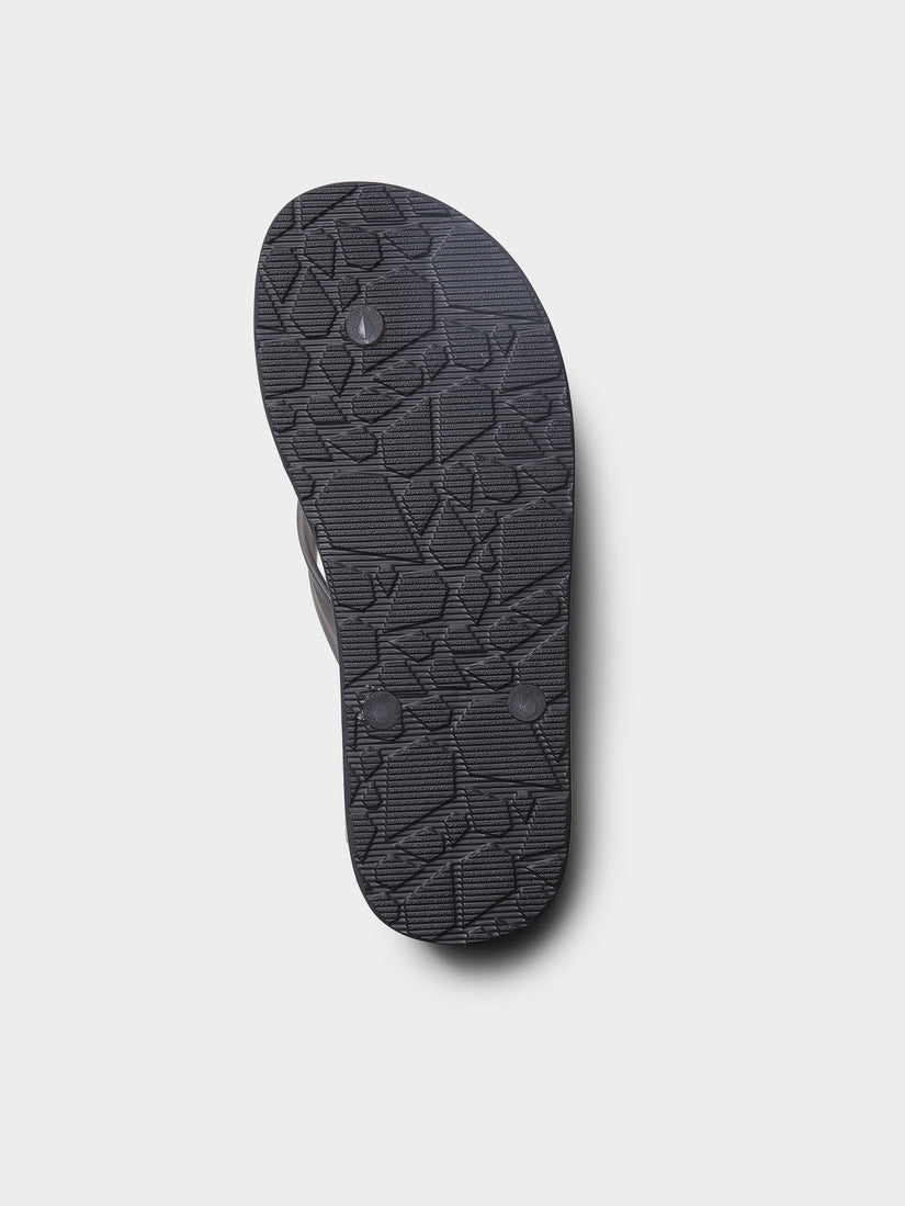 Recliner Rubber 2 Sandals - Black Grey